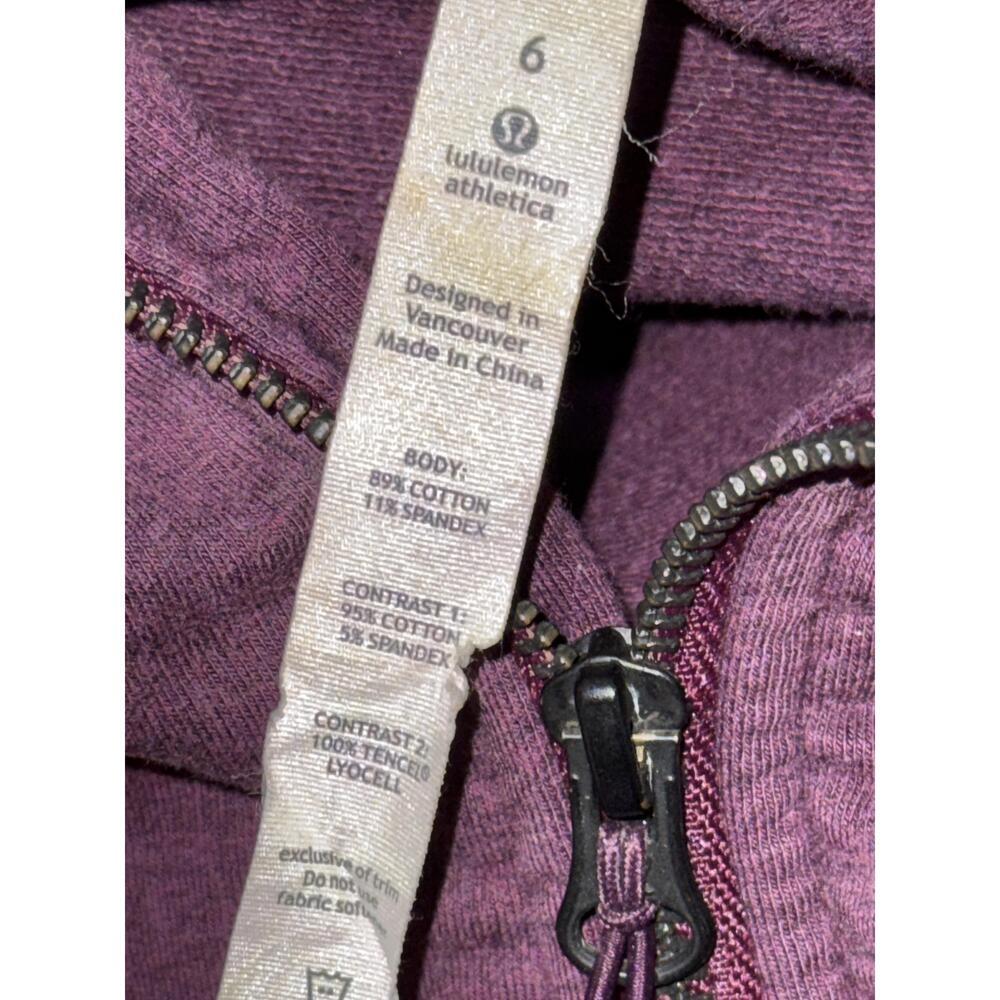 Lululemon Live Simply Jacket Purple Silver Casual Athletic Zip Up Coat Size 6 - Picture 5 of 8